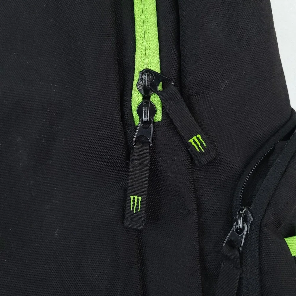 Official Monster Energy Black Promo Padded Backpack with Zippers Pockets Laptop